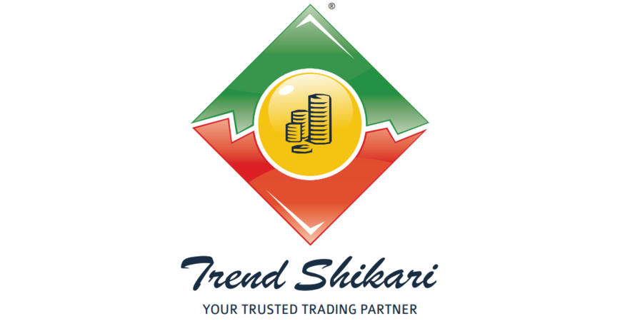 TrendShikari logo: a green and red diamond mark around a stack of coins, with the tagline Your Trusted Trading Partner